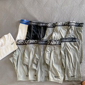 Lot of Mens Nike pro compression shorts